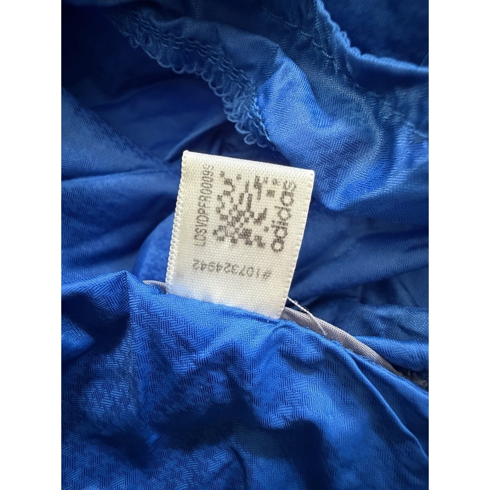Adidas Men's Windbreaker Jacket Pullover Blue 1/4 Zip Hoodie Drawstring XL  Y2K - Picture 7 of 8